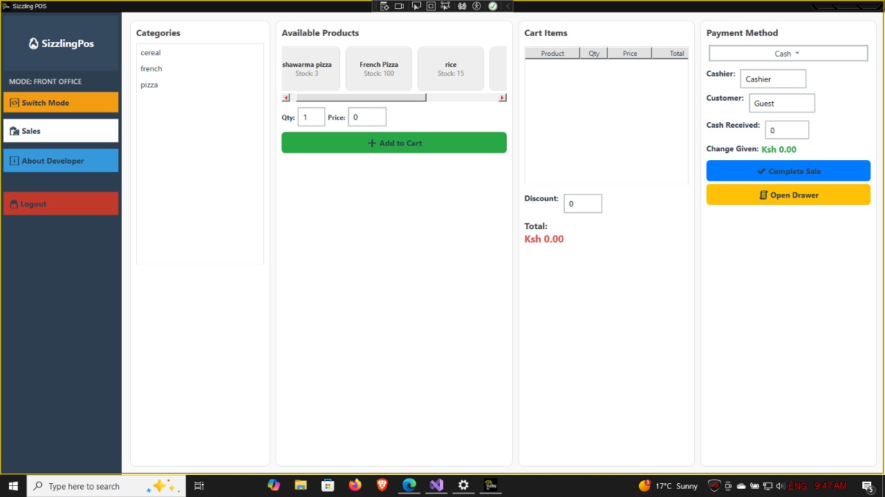 Windows POS System project preview